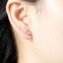 Cz Stone Stud Earrings, Gold Minimalistic Studs, Dainty Earrings, Sparkly Earrings, thumbnail 2 of 7