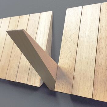 Modular Wooden Coat Rack And Hooks, 2 of 5