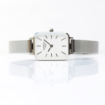 Ladies Personalised Silver Watch – Architēct Lille, 3 of 7