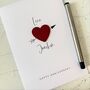 Personalised Wedding Anniversary Card Cupid's Bow, thumbnail 5 of 6