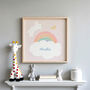 Personalised Name Chasing Butterflies Nursery Print, thumbnail 1 of 3