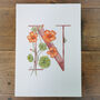 N Is For Nasturtium Letter Print, Personalised, thumbnail 2 of 6