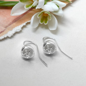 Sterling Silver Fuchsia Drop Earrings, 2 of 5