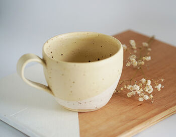 Yellow And White Speckled Mug, 2 of 3