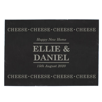 Personalised Cheese Cheese Cheese Slate Cheese Board, 2 of 4