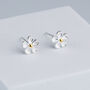 Sterling Silver Daisy Stud Earrings, thumbnail 1 of 6