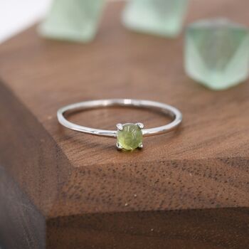 Peridot Ring In Sterling Silver, 3 of 10