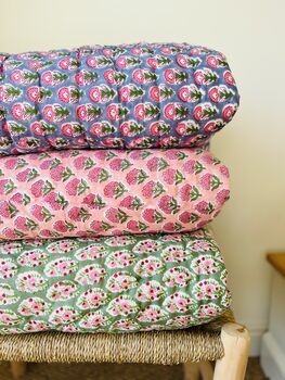 Reversible Indian Block Print Quilt, 10 of 11