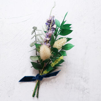 ‘Nicholas’ Winter Wedding Dried Flower Buttonhole, 2 of 6