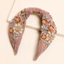 Vintage Pink Velvet Floral Beaded Headband, thumbnail 1 of 2