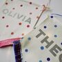 Customised Fabric Name Banner With Polka Dots, thumbnail 3 of 6