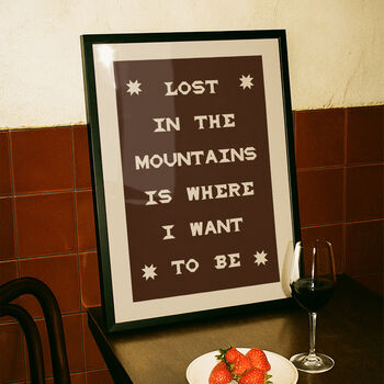 Lost In The Mountains Retro Wall Art Print, 6 of 11