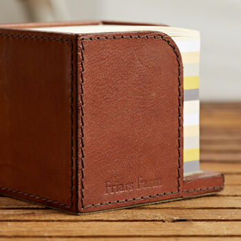 Leather Memo Block Holder With Memo Note Block, 3 of 4