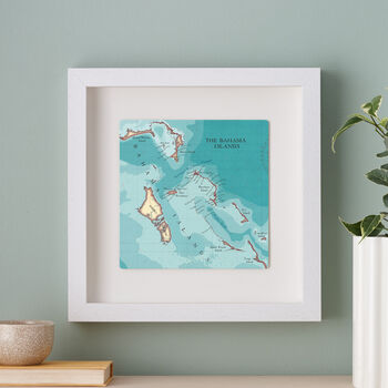 Personalised Bahamas Map Print Wall Art, 2 of 4