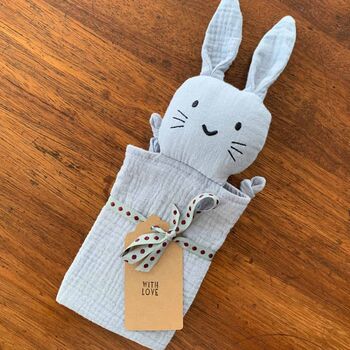 Personalised Organic Cotton Easter Bunny Baby Comforter, 9 of 12