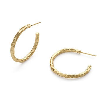 14 K Medium Gold Or Silver Thin Hoop Earrings, 3 of 12