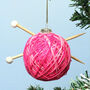 G Decor Cosy Christmas Ball Of Wool Bauble Ornament, thumbnail 1 of 5
