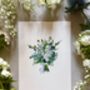 Personalised Bridal Wedding Bouquet Artwork, thumbnail 9 of 11