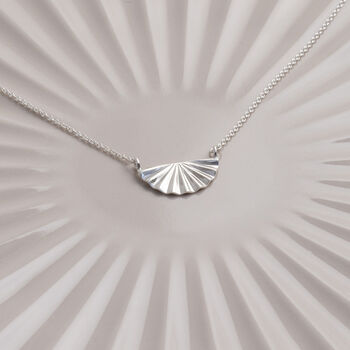 Sterling Silver Fan Necklace, 2 of 4