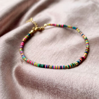 African Recycled Records Bead Anklet, 3 of 8