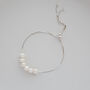 Sterling Silver 60th Birthday Pearl Bracelet, thumbnail 3 of 9