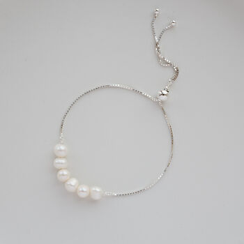 Sterling Silver 60th Birthday Pearl Bracelet, 3 of 9