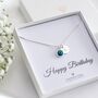 Personalised Birthday Necklace – Birthstone And Initial Gift For Her, thumbnail 1 of 10
