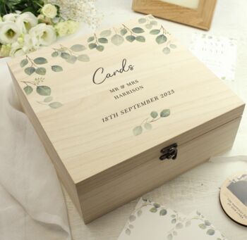 Personalised Botanical Wooden Keepsake Box, 3 of 5