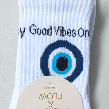 'Good Vibes Only' Grip Socks, 2 of 2