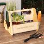 Personalised Wooden Garden Tool Caddy – Gift For Gardener, thumbnail 1 of 7