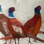 Pheasant Trio No2, British Wildlife Throw Cushion, thumbnail 5 of 5