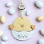 Hand Painted Personalised Easter Basket Tag, thumbnail 2 of 6