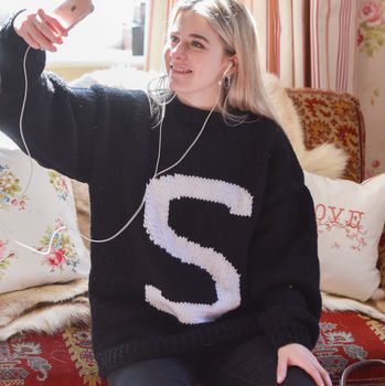 Personalised Hand Knitted Letter Sweater, 5 of 5