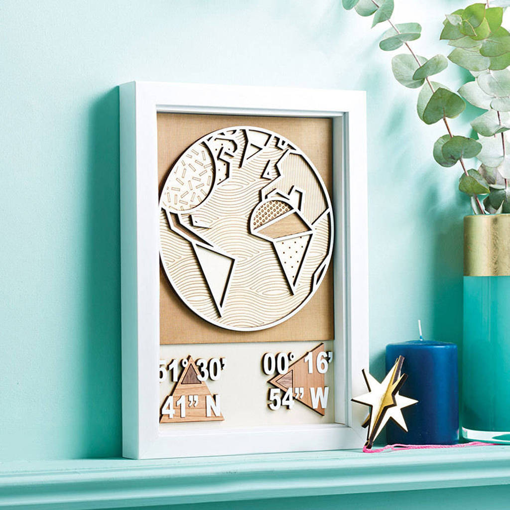 Personalised 3D Coordinates Wall Art By Hashtag House