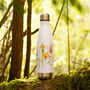 Inky Wildflower Thermal Bottle With Personalisation, thumbnail 12 of 12
