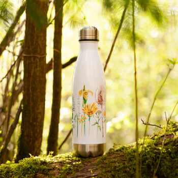 Inky Wildflower Thermal Bottle With Personalisation, 12 of 12