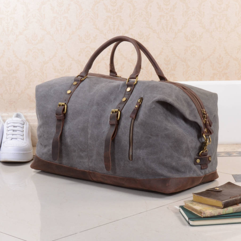 Canvas Classic Holdall Travel Bag By EAZO | notonthehighstreet.com