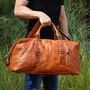Genuine Leather Holdall With Zip Detail, thumbnail 10 of 10