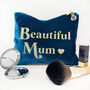 Peronalised Mum Velvet Make Up Bag, thumbnail 1 of 6