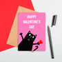 Large Size Black Cat Valentine's Card, thumbnail 2 of 2