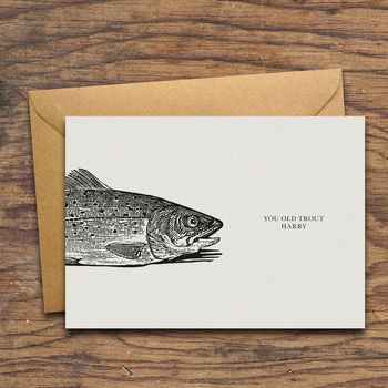 'Happy Birthday You Old Trout' Birthday Card, 3 of 4