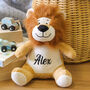 Personalised Lion Teddy Bear Cuddly Toy For Kids, thumbnail 1 of 5