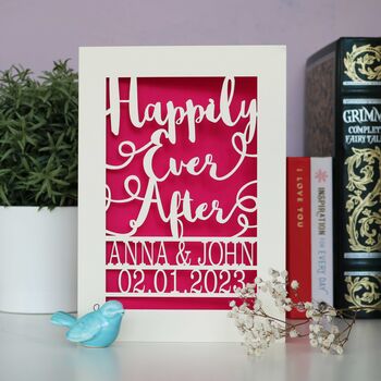 Personalised Papercut Happily Ever After Card, 9 of 10