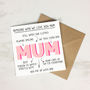 Personalised 'Things That Make You Mum' Card, thumbnail 4 of 4
