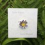 Water Lily Blue Flower Brooch, thumbnail 2 of 3