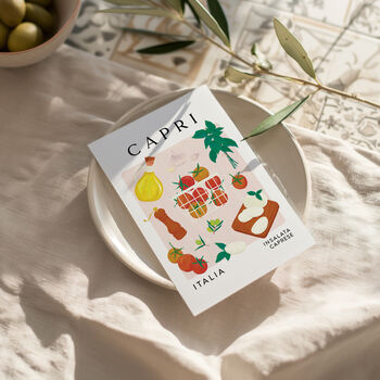 Capri Caprese Salad Art Print, 2 of 2