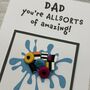 Liquorice Allsorts Polymer Clay Birthday Card Handmade, thumbnail 3 of 12