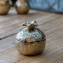 Golden Pomegranate Trinket Dish With Red Enamel, thumbnail 2 of 3