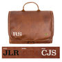 Personalised Leather Hanging Dopp Kit With Hook, thumbnail 6 of 8