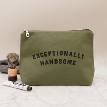 'Exceptionally Handsome' Wash Bag, 4 of 12